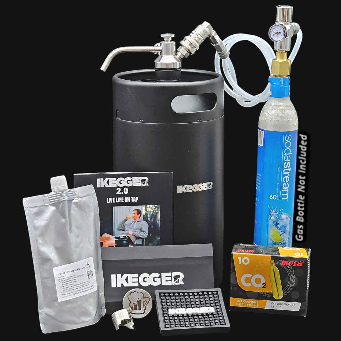 5l mini beer keg package with sodastream gas and accessories
