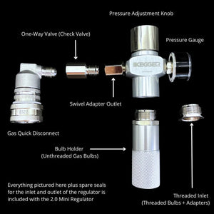 mini gas regulator for CO2 and Nitrogen
