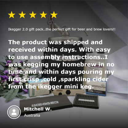 homebrew mini keg review "easy to use instructions, I was kegging my homebrew in no time..." Mitchell W.
