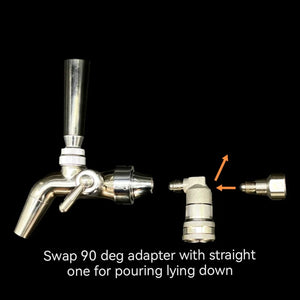 straight adapter for ball lock disconnects