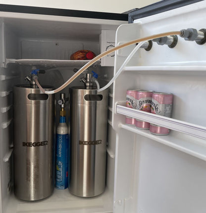 internal setup of mini kegerator fridge kit