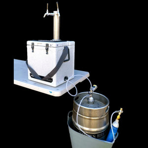 Miracle box with a 50l keg daisy chained