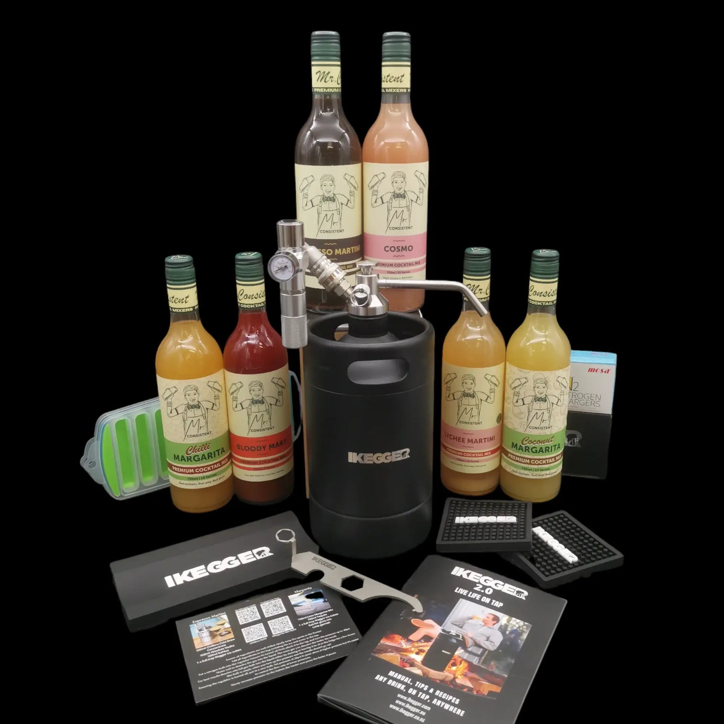 The Cocktail Keg Package iKegger 2.0 with a Free Cocktail Mix