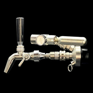 ikegger premium mini keg system for pouring on side