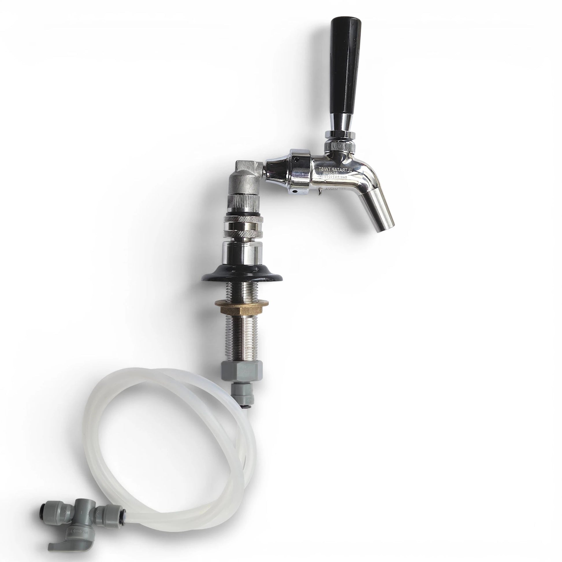 kings fridge upgrade to kegerator - Metal beer tap with hose and connections for attaching to ikegger mini keg system