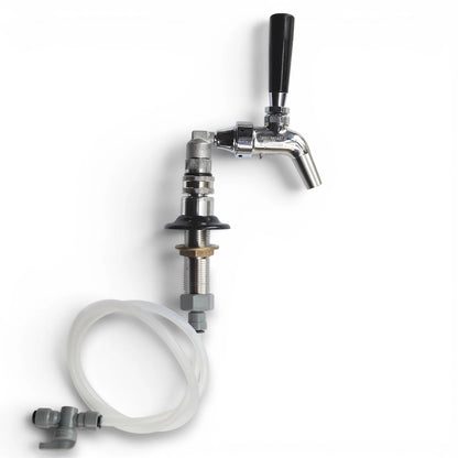 kings fridge upgrade to kegerator - Metal beer tap with hose and connections for attaching to ikegger mini keg system
