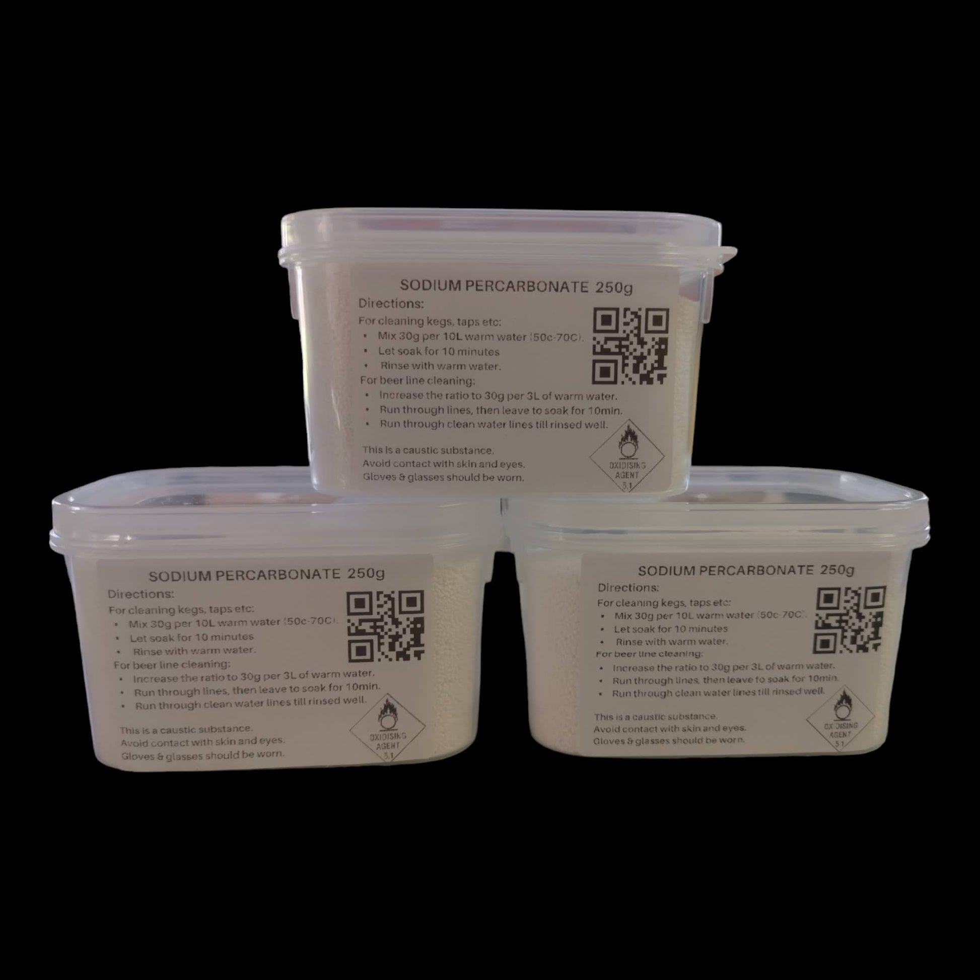Sodium Percarbonate | Cleaner and Sanitiser |  250g Jar - iKegger | Mini Keg & Beer Growler System