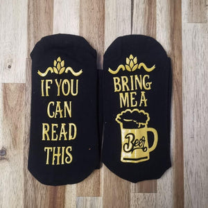 Socks "If You Can Read This Bring Me A Cold Beer"