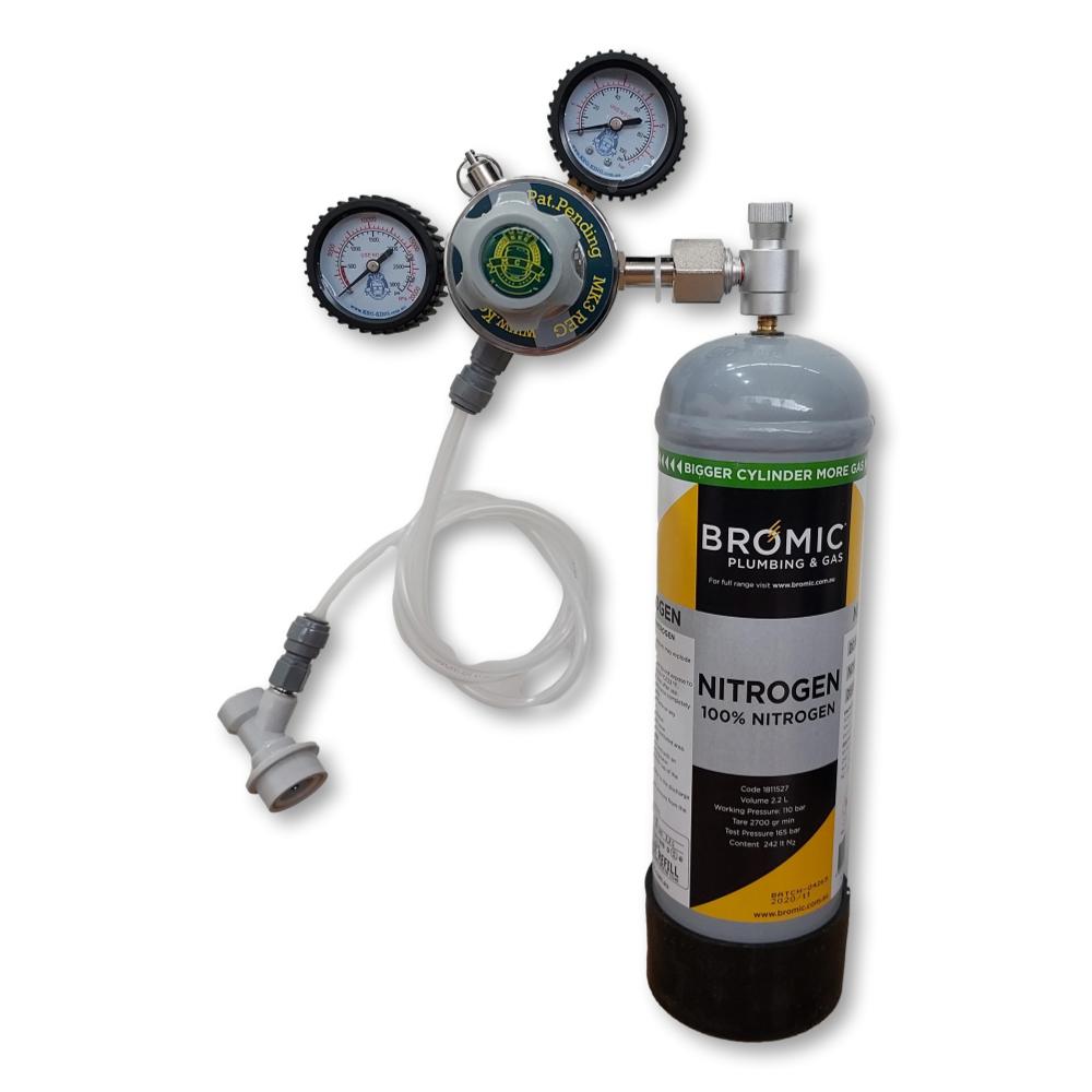 Pure Nitrogen or Food Grade CO2 2.2L Disposable Bottle iKegger